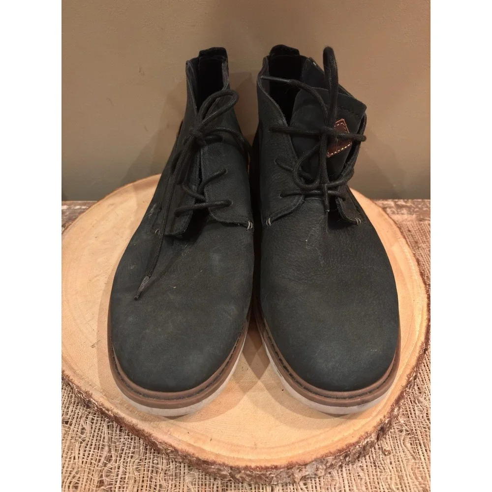 Reef Voyage Chukka Boot Men's Sz 12  US Black Leather‎ Casual Comfort